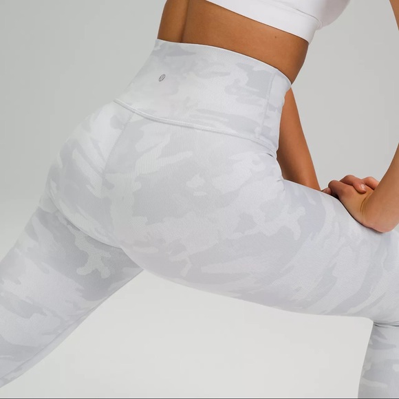 White Camo Lululemon Wunder Under High Rise Tight - Picture 2 of 7